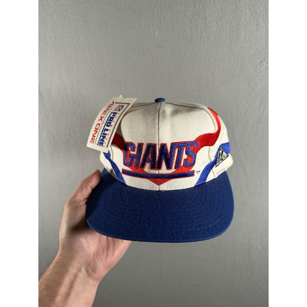 NWT Vintage 90s Giants Apex One Proline Ribbon Wave Rare NFL Snapback Hat Cap